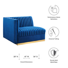 Load image into Gallery viewer, Sanguine Channel Tufted Performance Velvet Modular Sectional Sofa Left-Arm Chair by Modway