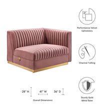 Load image into Gallery viewer, Sanguine Channel Tufted Performance Velvet Modular Sectional Sofa Right-Arm Chair by Modway