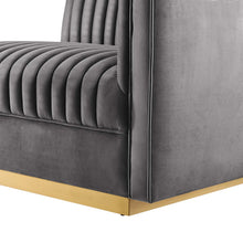 Load image into Gallery viewer, Sanguine Channel Tufted Performance Velvet Modular Sectional Sofa Right-Arm Chair by Modway