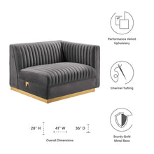 Load image into Gallery viewer, Sanguine Channel Tufted Performance Velvet Modular Sectional Sofa Right-Arm Chair by Modway