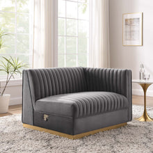 Load image into Gallery viewer, Sanguine Channel Tufted Performance Velvet Modular Sectional Sofa Right-Arm Chair by Modway