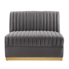 Load image into Gallery viewer, Sanguine Channel Tufted Performance Velvet Modular Sectional Sofa Armless Chair by Modway