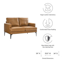 Load image into Gallery viewer, Evermore Vegan Leather Loveseat by Modway