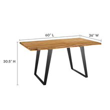 Load image into Gallery viewer, Viggo 60" Live Edge Acacia Wood Acacia Wood Dining Table by Modway