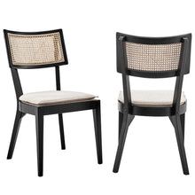 Load image into Gallery viewer, Caledonia Fabric Upholstered Wood Dining Chair Set of 2 by Modway