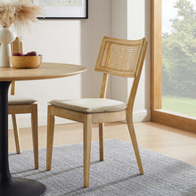 Load image into Gallery viewer, Caledonia Fabric Upholstered Wood Dining Chair Set of 2 by Modway