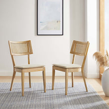 Load image into Gallery viewer, Caledonia Fabric Upholstered Wood Dining Chair Set of 2 by Modway