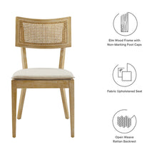 Load image into Gallery viewer, Caledonia Fabric Upholstered Wood Dining Chair Set of 2 by Modway