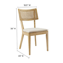 Load image into Gallery viewer, Caledonia Fabric Upholstered Wood Dining Chair Set of 2 by Modway