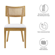 Load image into Gallery viewer, Caledonia Fabric Upholstered Wood Dining Chair Set of 2 by Modway