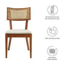 Load image into Gallery viewer, Caledonia Fabric Upholstered Wood Dining Chair Set of 2 by Modway