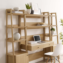 Load image into Gallery viewer, Bixby 3-Piece Wood Office Desk and Bookshelf by Modway