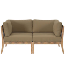 Load image into Gallery viewer, Clearwater Outdoor Patio Teak Wood Loveseat by Modway