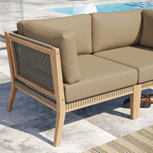 Load image into Gallery viewer, Clearwater Outdoor Patio Teak Wood Loveseat by Modway