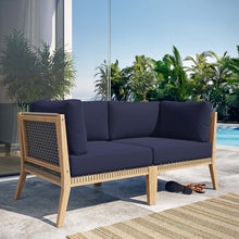 Load image into Gallery viewer, Clearwater Outdoor Patio Teak Wood Loveseat by Modway