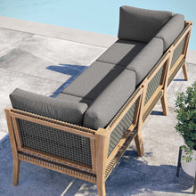 Load image into Gallery viewer, Clearwater Outdoor Patio Teak Wood Sofa by Modway