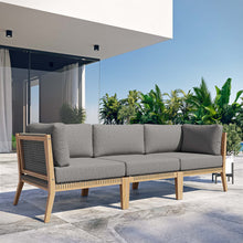 Load image into Gallery viewer, Clearwater Outdoor Patio Teak Wood Sofa by Modway