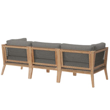 Load image into Gallery viewer, Clearwater Outdoor Patio Teak Wood Sofa by Modway