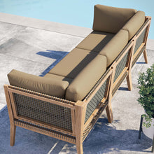 Load image into Gallery viewer, Clearwater Outdoor Patio Teak Wood Sofa by Modway