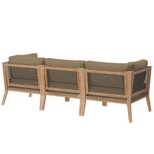 Load image into Gallery viewer, Clearwater Outdoor Patio Teak Wood Sofa by Modway