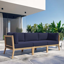 Load image into Gallery viewer, Clearwater Outdoor Patio Teak Wood Sofa by Modway