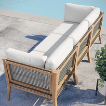 Load image into Gallery viewer, Clearwater Outdoor Patio Teak Wood Sofa by Modway