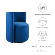 Load image into Gallery viewer, Della Performance Velvet Fabric Swivel Chair by Modway