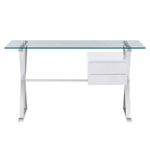 Load image into Gallery viewer, Sector 56" Glass Top Glass Office Desk by Modway