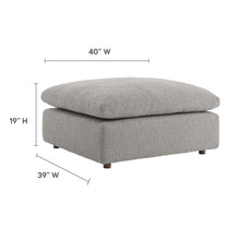 Load image into Gallery viewer, Commix Down Filled Overstuffed Boucle Fabric Ottoman by Modway