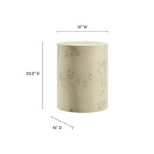 Load image into Gallery viewer, Cosmos 16" Round Burl Wood Side Table by Modway