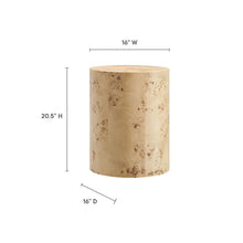 Load image into Gallery viewer, Cosmos 16" Round Burl Wood Side Table by Modway