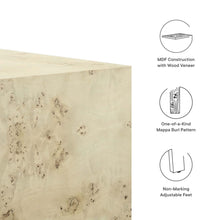 Load image into Gallery viewer, Cosmos 36" Square Burl Wood Coffee Table by Modway