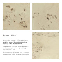 Load image into Gallery viewer, Cosmos 16" Square Burl Wood Side Table by Modway