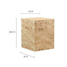 Load image into Gallery viewer, Cosmos 16" Square Burl Wood Side Table by Modway