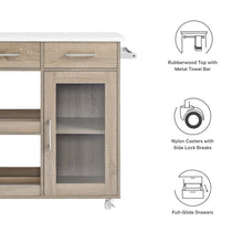 Load image into Gallery viewer, Culinary Kitchen Cart With Towel Bar by Modway