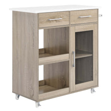 Load image into Gallery viewer, Culinary Kitchen Cart With Towel Bar by Modway