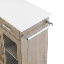 Load image into Gallery viewer, Culinary Kitchen Cart With Towel Bar by Modway