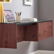 Load image into Gallery viewer, Kinetic 38" Wall-Mount Office Desk With Cabinet and Shelf by Modway