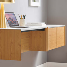 Load image into Gallery viewer, Kinetic 38" Wall-Mount Office Desk With Cabinet and Shelf by Modway