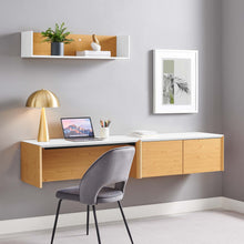 Load image into Gallery viewer, Kinetic 38" Wall-Mount Office Desk With Cabinet and Shelf by Modway