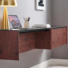 Load image into Gallery viewer, Kinetic 49" Wall-Mount Office Desk With Cabinet and Shelf by Modway