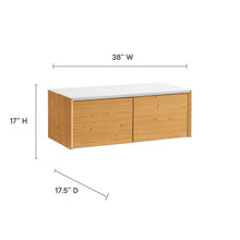 Load image into Gallery viewer, Kinetic 49" Wall-Mount Office Desk With Cabinet and Shelf by Modway