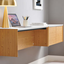 Load image into Gallery viewer, Kinetic 49" Wall-Mount Office Desk With Cabinet and Shelf by Modway