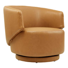 Load image into Gallery viewer, Celestia Vegan Leather Fabric and Wood Swivel Chair by Modway