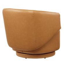 Load image into Gallery viewer, Celestia Vegan Leather Fabric and Wood Swivel Chair by Modway