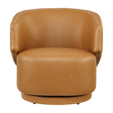 Load image into Gallery viewer, Celestia Vegan Leather Fabric and Wood Swivel Chair by Modway