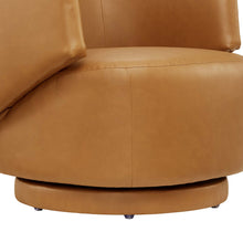 Load image into Gallery viewer, Celestia Vegan Leather Fabric and Wood Swivel Chair by Modway