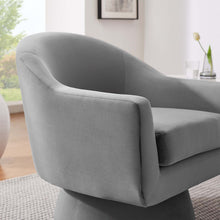 Load image into Gallery viewer, Astral Performance Velvet Fabric and Wood Swivel Chair by Modway