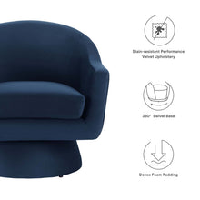 Load image into Gallery viewer, Astral Performance Velvet Fabric and Wood Swivel Chair by Modway