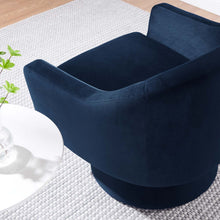 Load image into Gallery viewer, Astral Performance Velvet Fabric and Wood Swivel Chair by Modway